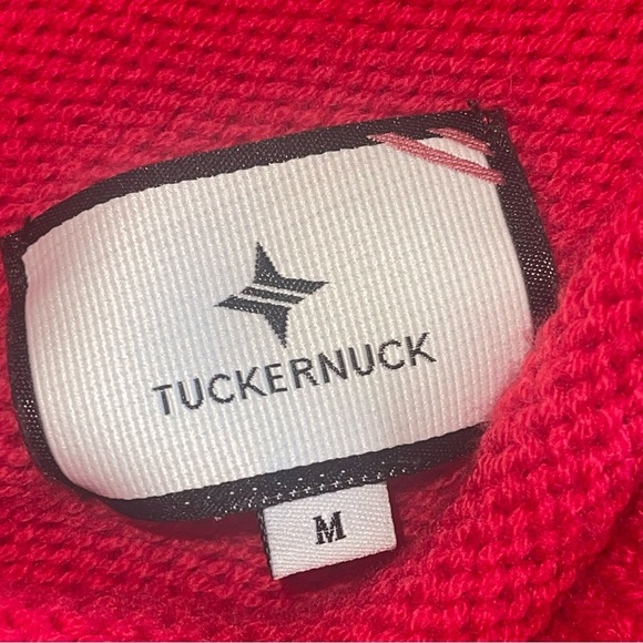 Tuckernuck Caldwell Roll Neck Sweater in Apple Red M 100% Wool Super Soft NEW! - Picture 7 of 7